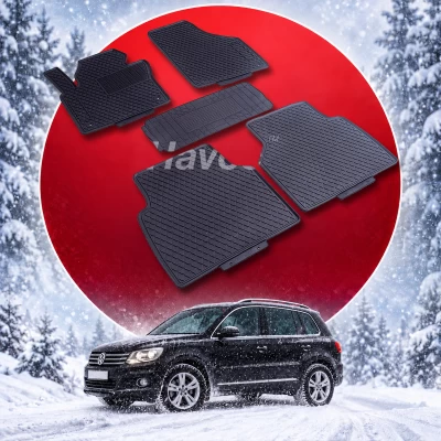 Oryginalne gumowe dywaniki do VW Tiguan od 2007 do 2016 HAVOC, pełny zestaw