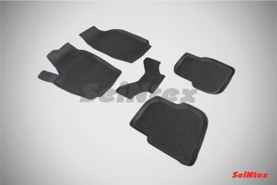 Floor mats for Volkswagen Polo SD 2010-2018, Rubber, 5 pcs, Seintex, 82371