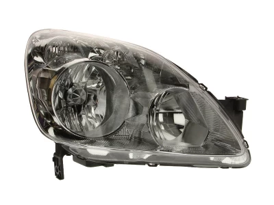 Reflektor przedni Honda CR-V 2 2004-2006, prawy H1/H1, z białym kloszem kierunkowskazu, regulacja elektryczna, Depo, 217-1154R-LD-EM
