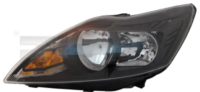 Reflektor przedni lewy Ford Focus 2008-2011, H1+H7, czarna ramka, z silnikiem, TYC, 20-11484-25-2 Reflektor przedni lewy Ford Focus 2008-2011, H1+H7, czarna ramka, z silnikiem, TYC, 20-11484-25-2