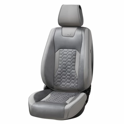 Narzuty na fotele 3D Manhattan szare (przednie+tylne) Beltex BX87200