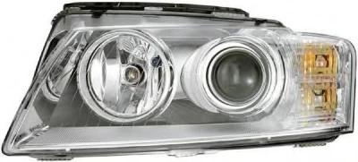 Reflektor przedni lewy Audi A8 2005-2010, regulacja elektryczna, Hella, 1EL 009 236-011