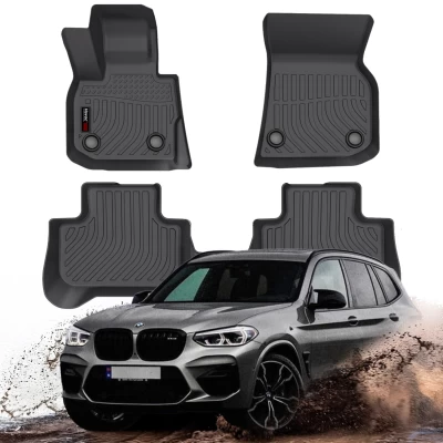 All-weather floor mats for BMW X3 G01 2018–2024 HAVOC™ Maximum Coverage