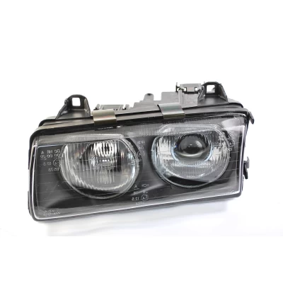 Reflektor przedni lewy BMW 3-Series E36 1990-1994, 2/4 drzwi, H1/H1, regulacja elektryczna, typ ZKW, Depo, 444-1110L-LD-EO