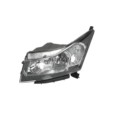 Reflektor przedni lewy Chevrolet Cruze 2009-, H4, regulacja elektryczna, z silnikiem, czarna ramka, Depo, 235-1110LMLDEM2