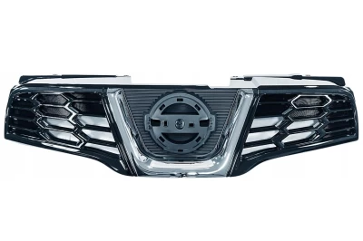 Radiator grille Nissan Qashqai 2010-2014, black, with chrome-plated trim, AVTM, 185027990