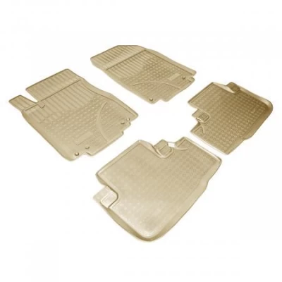 Polyurethane floor mats for Honda CR-V RM 2012-, beige, Norplast, NPA10-C30-202B
