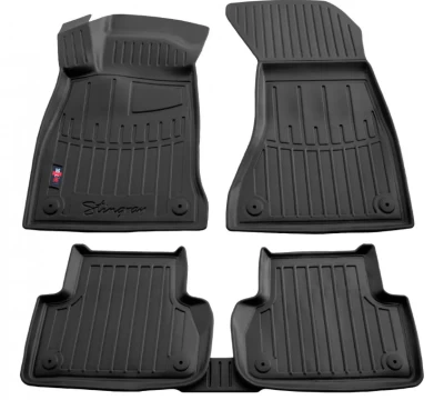 Polyurethane floor mats for Audi A4 B9 2015-, with raised edges, 5 pcs, Stingray, 5030075 Polyurethane floor mats for Audi A4 B9 2015-, with raised edges, 5 pcs, Stingray, 5030075