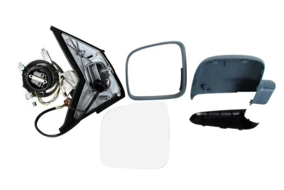 Lewe lusterko zewnętrzne Volkswagen Transporter T5 2003-, zespół, regulacja elektryczna, asferyczne, podgrzewane, zagruntowane, AVTM, 7H1857501DH, 189239985
