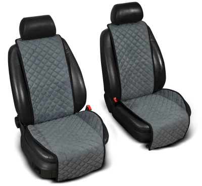 Seat overlays wide (1+1 pc) without logo, grey AVTM ALC0049