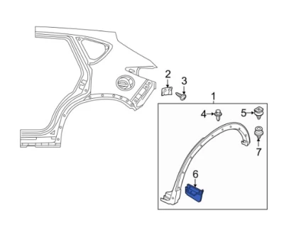 Original rear right splash guard Mazda CX-5 2017- Mazda KB7W51PV1