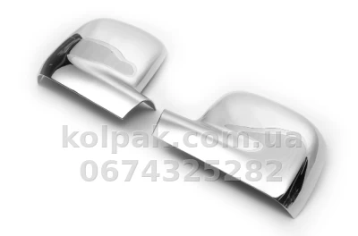 Chrome mirror covers (2 pcs, plastic) Volkswagen Caddy 2010-/2015-/ Volkswagen T5 2003-, Carmos, 6450257 — photo 2