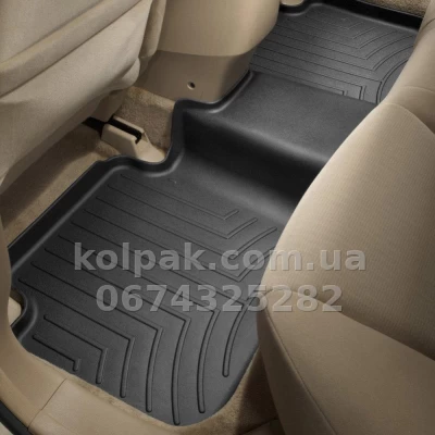 Floor mats for Honda Accord 2003-2008, USA, with raised edges, rear, black, Weathertech 440602 — photo 2