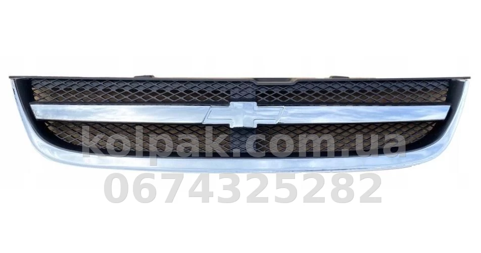 Решітка радіатора Chevrolet Nubira 2003-2005, чорна із хромом, AVTM, 181705 992A Решітка радіатора Chevrolet Nubira 2003-2005, чорна із хромом, AVTM, 181705 992A — фото 1