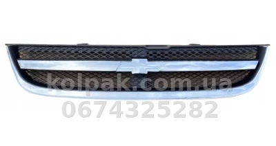 Решітка радіатора Chevrolet Nubira 2003-2005, чорна із хромом, AVTM, 181705 992A