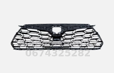 Radiator grille Toyota Highlander 2019-, black gloss, with chrome moulding, without opening for camera, AVTM, 187085991 — photo 3