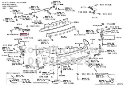 Ліве кріплення заднього бампера Lexus RX 2009-2012, внутрішнє, AVTM, 5215648031, 188151961 — фото 2