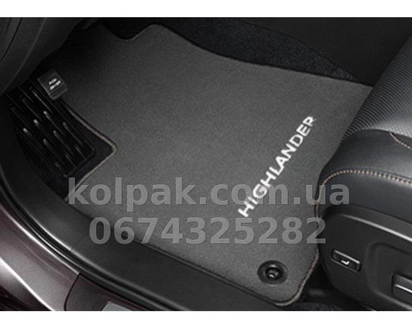 Original floor mats for Toyota Highlander 2013-, carpet, anthracite, 3 pcs, PZ49C-20350-BA Original floor mats for Toyota Highlander 2013-, carpet, anthracite, 3 pcs, PZ49C-20350-BA β photo 1