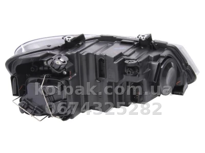 Front left headlight Volkswagen Polo 2009-2014, H4, electric adjustment, with motor, black frame, Depo, 441-11D8L-LDEM2 — photo 2