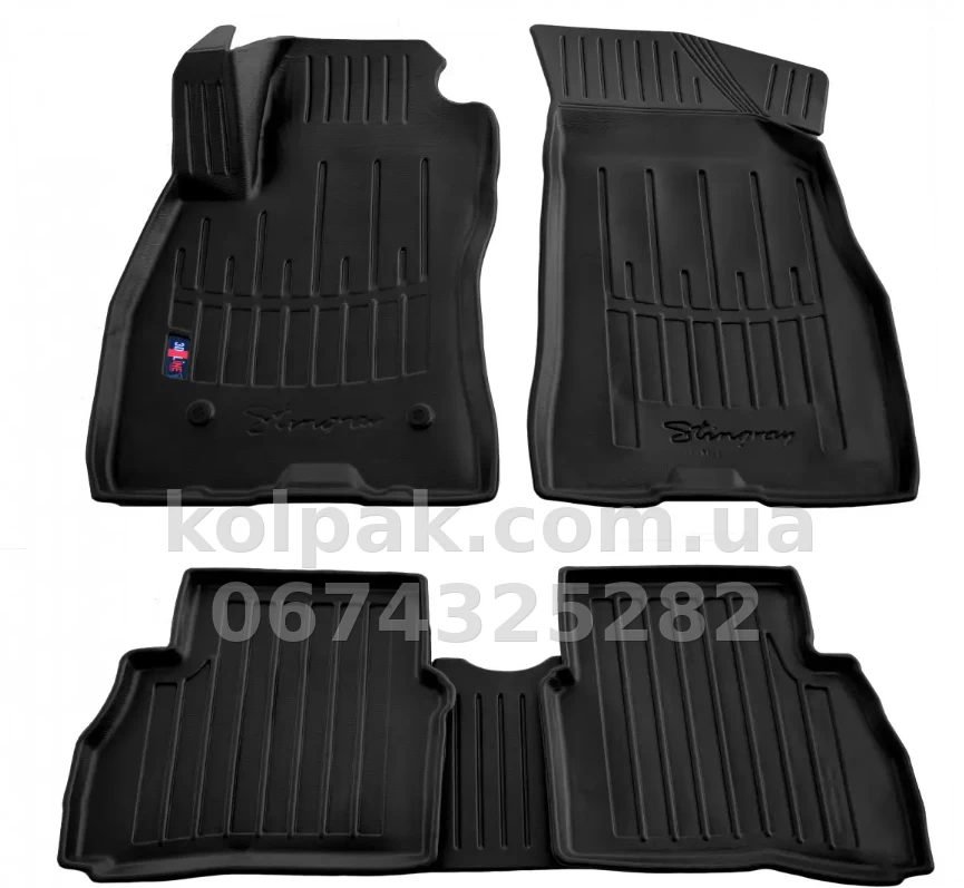 Polyurethane floor mats for Fiat Doblo 2010-/Opel Combo 2012-2018, with raised edges, 5 pcs, Stingray, 5006015 Polyurethane floor mats for Fiat Doblo 2010-/Opel Combo 2012-2018, with raised edges, 5 pcs, Stingray, 5006015 β photo 1