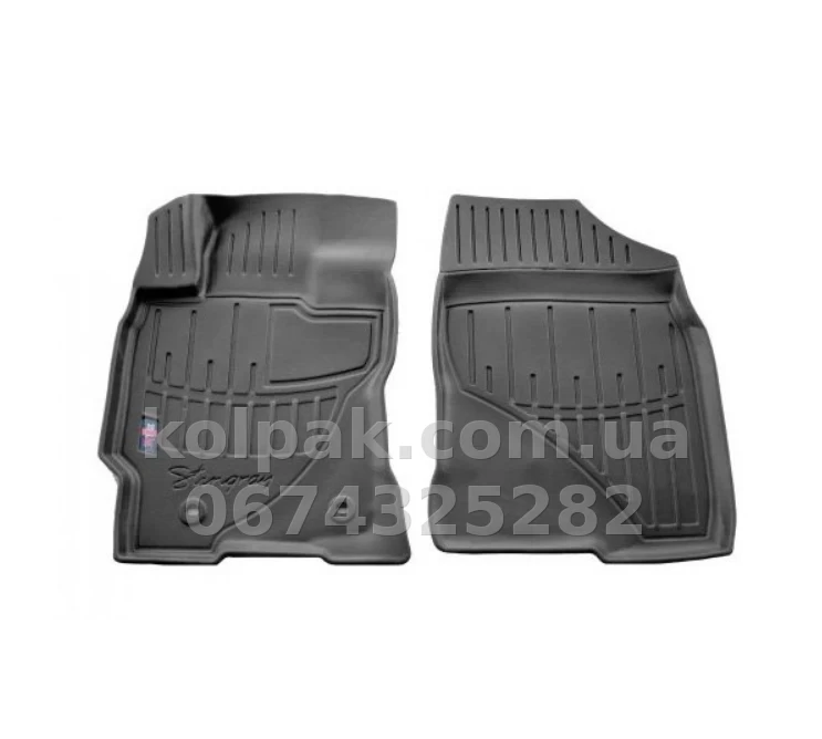 Polyurethane floor mats for Renault Duster 2010-2018, 2WD, with raised edges, 2 pcs, Stingray, 5018272 Polyurethane floor mats for Renault Duster 2010-2018, 2WD, with raised edges, 2 pcs, Stingray, 5018272 β photo 1