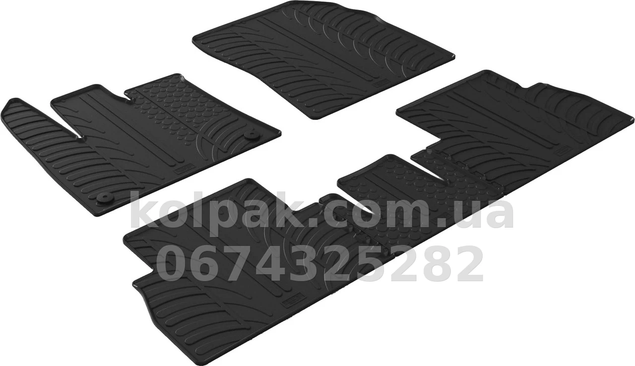 Floor mats for Citroen Berlingo/Peugeot Rifter/Opel Combo 2018-, passenger, without adjustments, round clips, GledRing, GR 0098 Floor mats for Citroen Berlingo/Peugeot Rifter/Opel Combo 2018-, passenger, without adjustments, round clips, GledRing, GR 0098 β photo 1