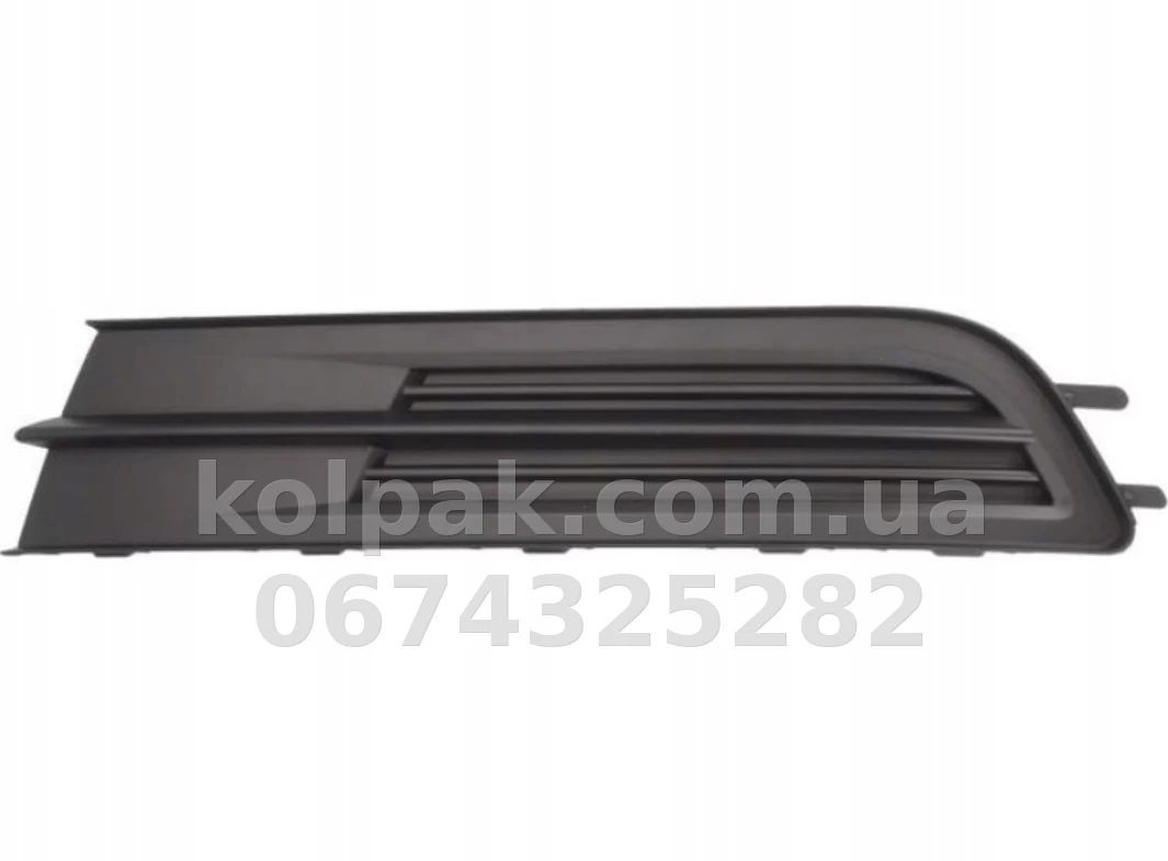 Ліва решітка бампера Volkswagen Passat B8 2015-2019, EUR, без отвору для протитуманної фари, AVTM, 3G0853665B9B9, 187434915 Ліва решітка бампера Volkswagen Passat B8 2015-2019, EUR, без отвору для протитуманної фари, AVTM, 3G0853665B9B9, 187434915 — фото 1
