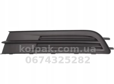 Ліва решітка бампера Volkswagen Passat B8 2015-2019, EUR, без отвору для протитуманної фари, AVTM, 3G0853665B9B9, 187434915