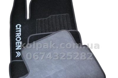 Ворсові килимки в салон Citroen C4 2010-, чорні, 5 шт., AVTM BLCCR1101 — фото 7
