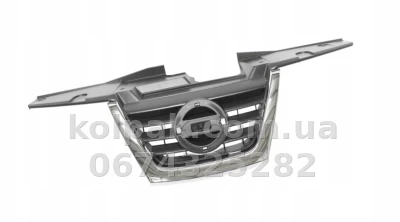 Решітка радіатора Nissan Juke 2010-2015, середня, чорна, із хромованим молдингом, AVTM, 185025990 Решітка радіатора Nissan Juke 2010-2015, середня, чорна, із хромованим молдингом, AVTM, 185025990