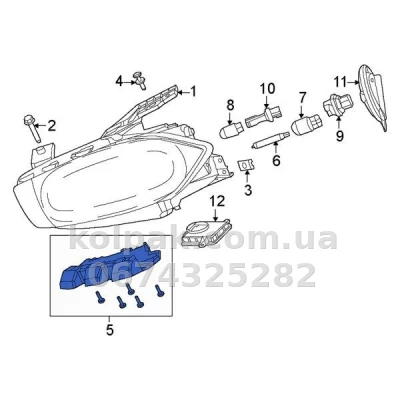 Праве кріплення переднього бампера Dodge Dart 2012-2016, під фарою, AVTM, 68189351AA, 182406932 — фото 3