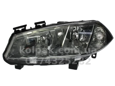 Передня ліва фара Renault Megane 2 2003-2006, H7/H1, електричне регулювання, Depo, 551-1142L-LD-EM