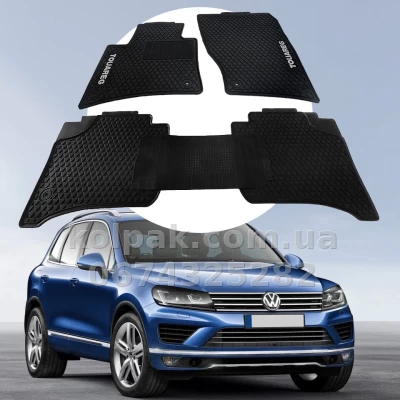 Оригінальні гумові килимки в салон VW Touareg 2010 по 2018 HAVOC, повний комплект — фото 10