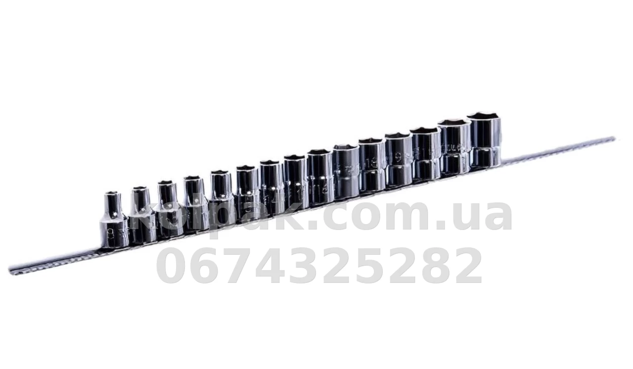Zestaw nasadek 1/2" 15 szt. 815,17,19,22,24,27,30,32 mm (na listwie) TOPTUL GAAQ1603U Zestaw nasadek 1/2" 15 szt. 815,17,19,22,24,27,30,32 mm (na listwie) TOPTUL GAAQ1603U — zdjęcie 1
