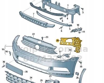 Праве кріплення переднього бампера Volkswagen Passat B8 2015-, AVTM, 3G0807178, 187434932 Праве кріплення переднього бампера Volkswagen Passat B8 2015-, AVTM, 3G0807178, 187434932 — фото 2