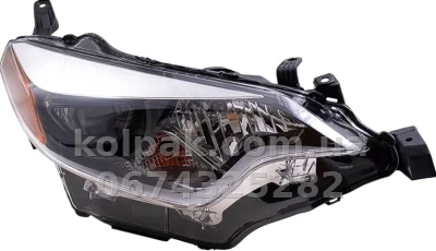 Передня права фара Toyota Corolla E17 2013-2016, USA, механічне регулювання, без ламп (LED/HB3/7444na/W5W), Depo, 31211D7RAS2 Передня права фара Toyota Corolla E17 2013-2016, USA, механічне регулювання, без ламп (LED/HB3/7444na/W5W), Depo, 31211D7RAS2
