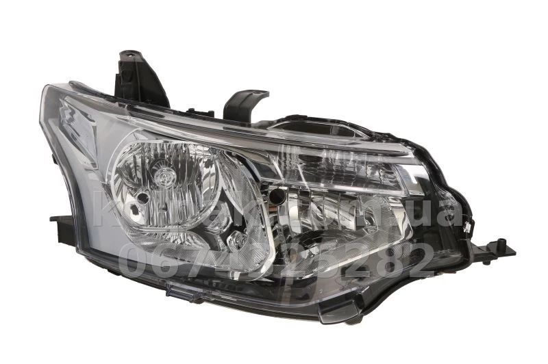 Front right headlight Mitsubishi Outlander 3 2012-2015, black frame, manual adjustment, Depo, 214-11A5R-LDEM2 Front right headlight Mitsubishi Outlander 3 2012-2015, black frame, manual adjustment, Depo, 214-11A5R-LDEM2 β photo 1