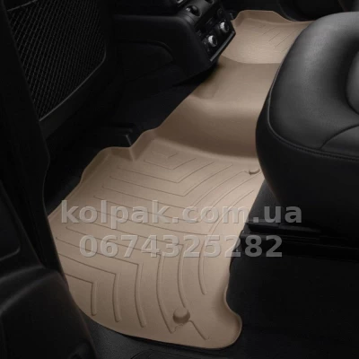 Floor mats for Audi Q7 2005-, with raised edges, rear, beige, Weathertech 451512 Floor mats for Audi Q7 2005-, with raised edges, rear, beige, Weathertech 451512 β photo 2