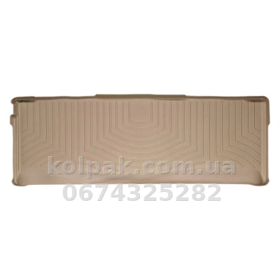 Килимки в салон Honda Odyssey 2007- 2011, з бортиком, задні суцільне виконання, бежеві, Weathertech 450492