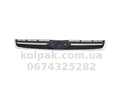 Решітка радіатора Ford Kuga 2013-2016, зовнішня, чорна, із хромованим молдингом, AVTM, 182817991