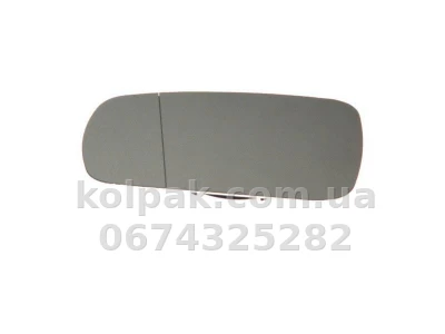 Лівий вкладиш дзеркала Volkswagen Passat 1996-2003/Golf 4/Bora 1997-2006/Seat Ibiza 1993-2002/Leon/Toledo 1999-2003, асферичний, із підігрівом, AVTM, 1J1857521C, 186471127