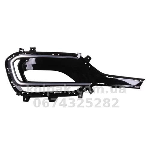 Kratka zderzaka prawa Hyundai Santa Fe 3 2016-2018, z otworem na światło przeciwmgielne, czarna, AVTM, 865624Z520, 183247914 Kratka zderzaka prawa Hyundai Santa Fe 3 2016-2018, z otworem na światło przeciwmgielne, czarna, AVTM, 865624Z520, 183247914 — zdjęcie 1