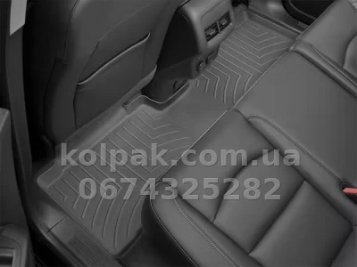 Floor mats for Ford Tourneo Connect 2013-2018, long, 3 row, black, Weathertech 449953 — photo 2