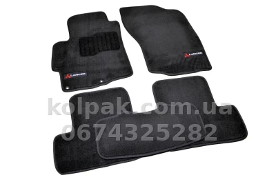 Ворсові килимки в салон Mitsubishi Lancer 2007-, Premium, чорні, AVTM BLCLX1393 Ворсові килимки в салон Mitsubishi Lancer 2007-, Premium, чорні, AVTM BLCLX1393