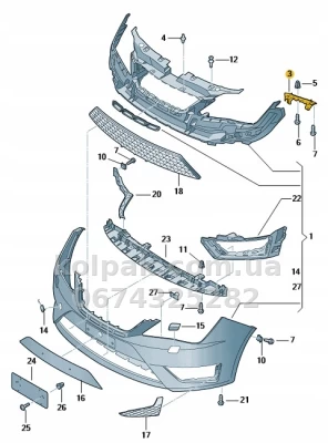 Праве кріплення переднього бампера Seat Ibiza 2013-2017, AVTM, 6J0807184, 186211932 Праве кріплення переднього бампера Seat Ibiza 2013-2017, AVTM, 6J0807184, 186211932 — фото 2