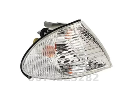 Right indicator light BMW 3-Series (E46) 1998-2001, white + bulb, Depo, 444-1506R-AE-C — photo 2