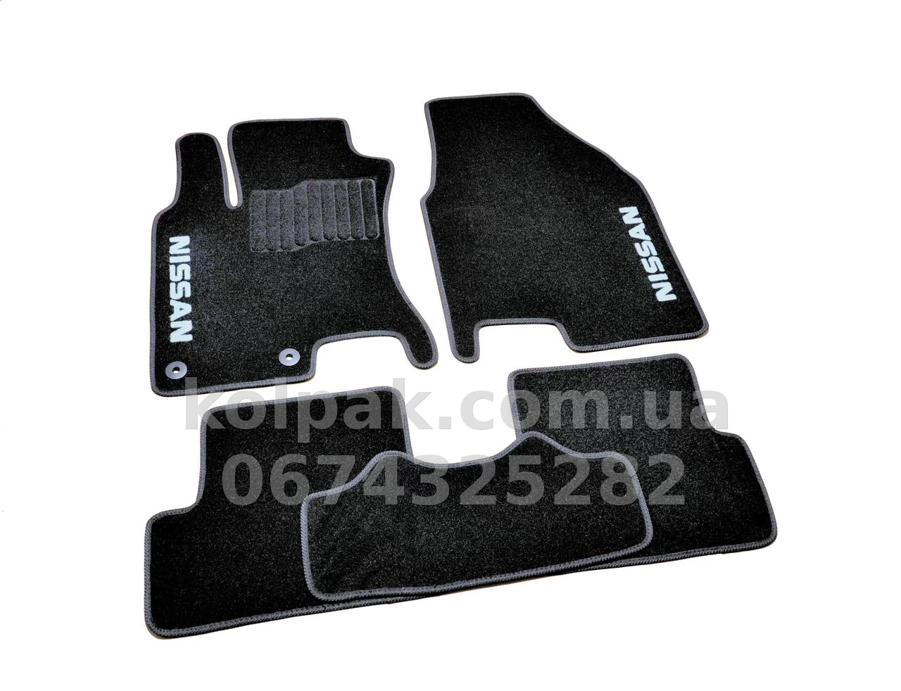 Carpet floor mats for Nissan Qashqai 2007-2013, black, 5 pcs, AVTM BLCCR1424 Carpet floor mats for Nissan Qashqai 2007-2013, black, 5 pcs, AVTM BLCCR1424 β photo 1