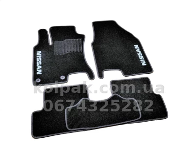 Ворсові килимки в салон Nissan Qashqai 2007-2013, чорні, 5 шт., AVTM BLCCR1424 Ворсові килимки в салон Nissan Qashqai 2007-2013, чорні, 5 шт., AVTM BLCCR1424