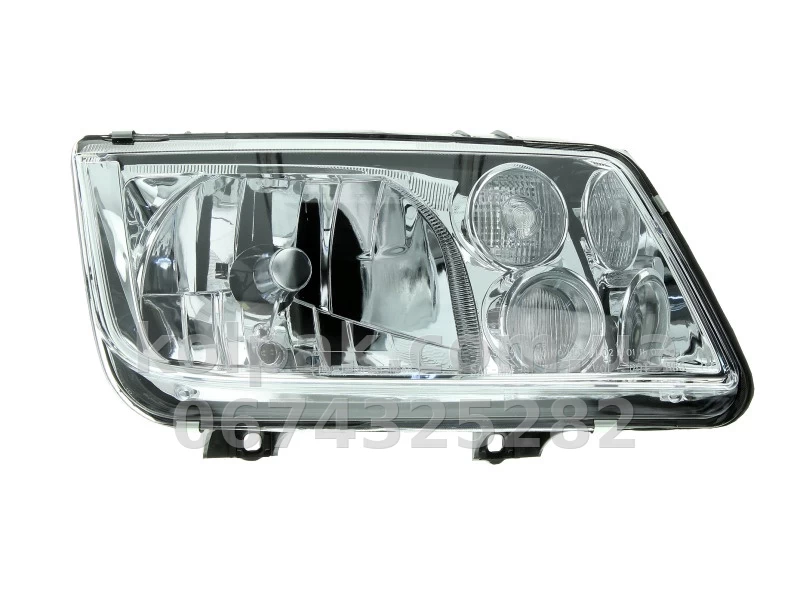 Передня фара Volkswagen Bora 1998-2005, права H4/H3, електричне регулювання, із протитуманною фарою, Depo, 441-1138R-LDEMF Передня фара Volkswagen Bora 1998-2005, права H4/H3, електричне регулювання, із протитуманною фарою, Depo, 441-1138R-LDEMF — фото 1
