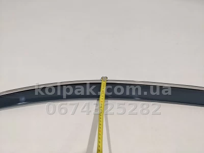 Дефлектори вікон Volkswagen Touareg 2010–2018 HAVOC — з хромованою смугою — фото 6